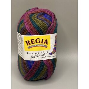 Regia Yarn Skein Variagated  Twilight Jewel Tone DESIGN LINE Retired 4-Fadig 50g